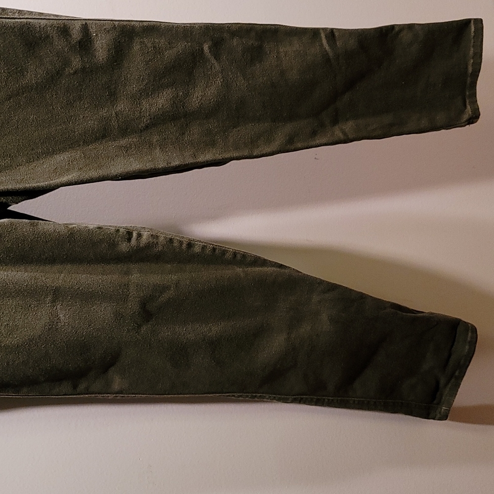 Bill Blass Dk Olive jeans sz10 str leg womens w stretch vintage - Picture 2 of 11